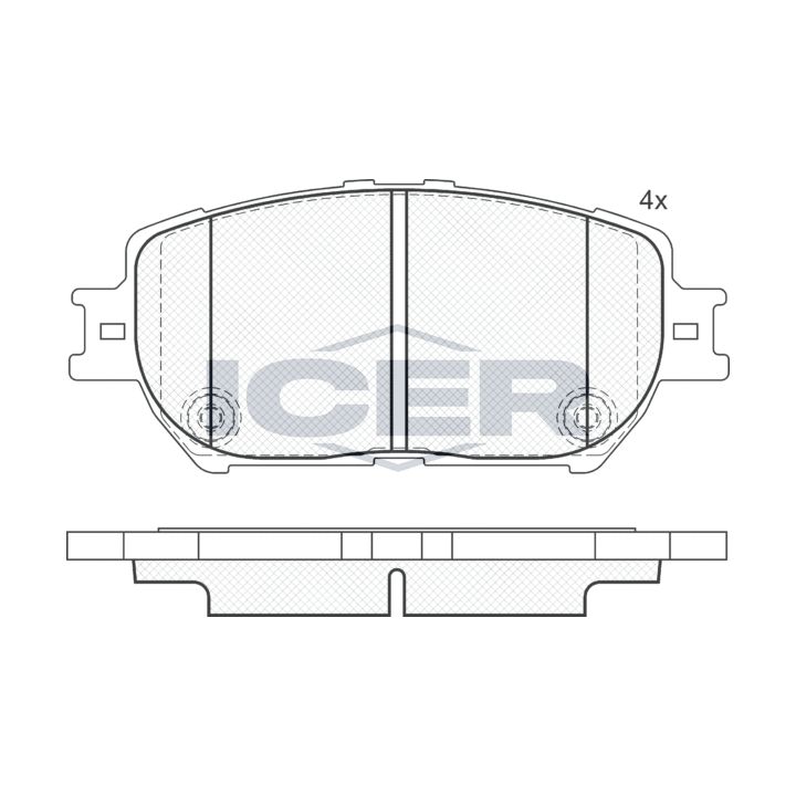 Stabdžių trinkelių rinkinys, diskinis stabdys ICER 181689