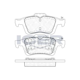 Stabdžių trinkelių rinkinys, diskinis stabdys ICER 181743