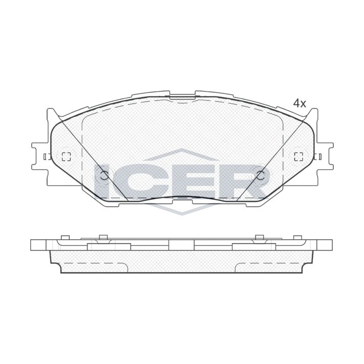 Stabdžių trinkelių rinkinys, diskinis stabdys ICER 181750
