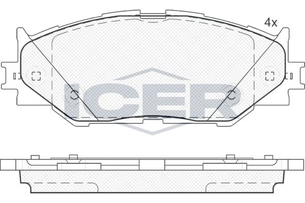Stabdžių trinkelių rinkinys, diskinis stabdys ICER 181750