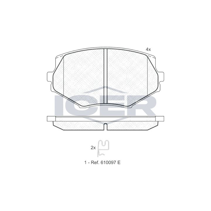 Stabdžių trinkelių rinkinys, diskinis stabdys ICER 181818