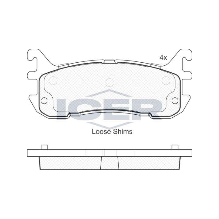 Stabdžių trinkelių rinkinys, diskinis stabdys ICER 181819-204