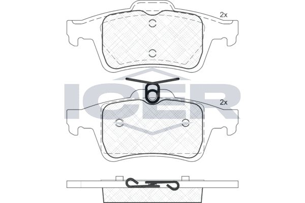 Stabdžių trinkelių rinkinys, diskinis stabdys ICER 181825