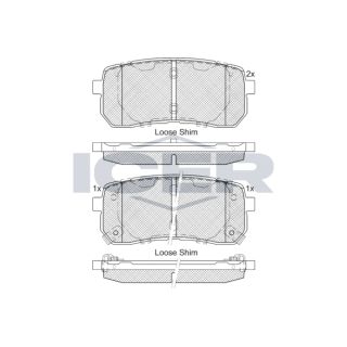 Stabdžių trinkelių rinkinys, diskinis stabdys ICER 181839-233