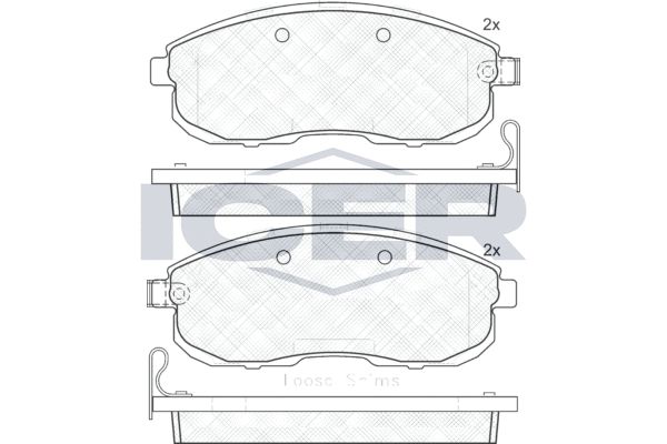 Stabdžių trinkelių rinkinys, diskinis stabdys ICER 181882