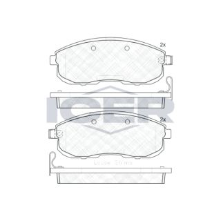 Stabdžių trinkelių rinkinys, diskinis stabdys ICER 181882-200