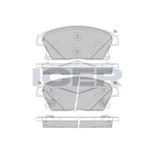 Stabdžių trinkelių rinkinys, diskinis stabdys ICER 181939-202