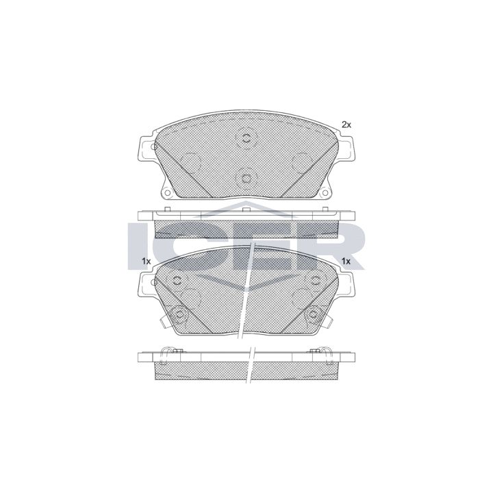 Stabdžių trinkelių rinkinys, diskinis stabdys ICER 181939-202