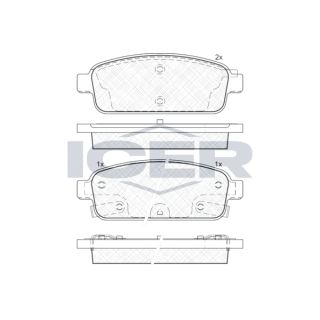 Stabdžių trinkelių rinkinys, diskinis stabdys ICER 181943