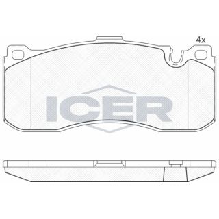 Stabdžių trinkelių rinkinys, diskinis stabdys ICER 181964