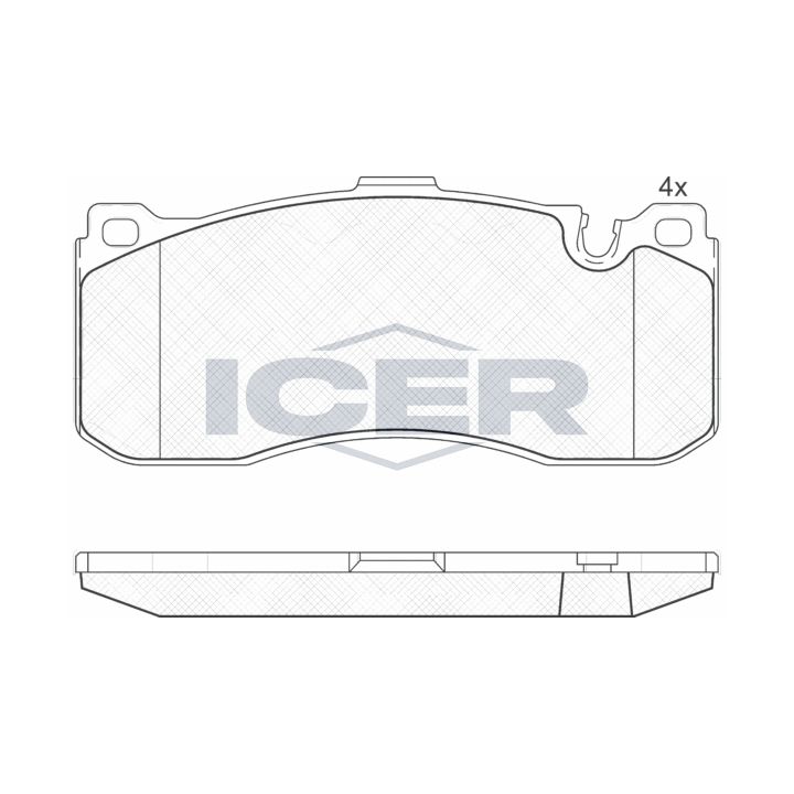 Stabdžių trinkelių rinkinys, diskinis stabdys ICER 181964