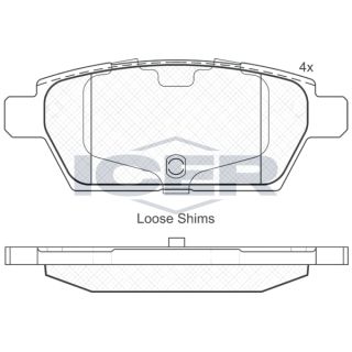 Stabdžių trinkelių rinkinys, diskinis stabdys ICER 181975