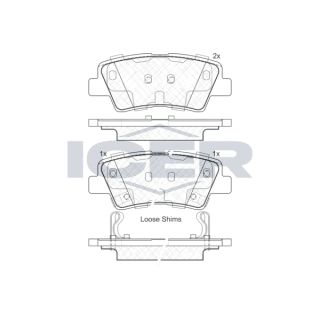 Stabdžių trinkelių rinkinys, diskinis stabdys ICER 181976
