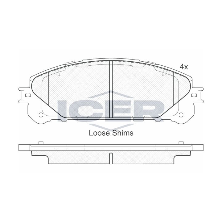 Stabdžių trinkelių rinkinys, diskinis stabdys ICER 181982