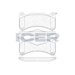 Stabdžių trinkelių rinkinys, diskinis stabdys ICER 182014