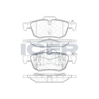 Stabdžių trinkelių rinkinys, diskinis stabdys ICER 182025