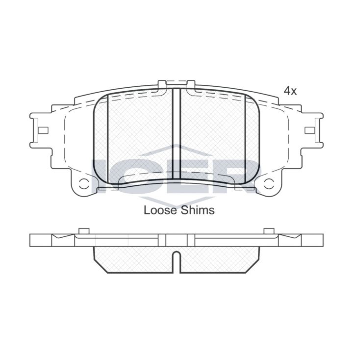 Stabdžių trinkelių rinkinys, diskinis stabdys ICER 182050
