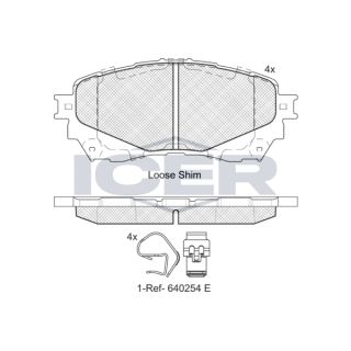 Stabdžių trinkelių rinkinys, diskinis stabdys ICER 182126