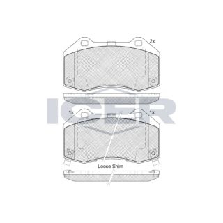 Stabdžių trinkelių rinkinys, diskinis stabdys ICER 182132-200