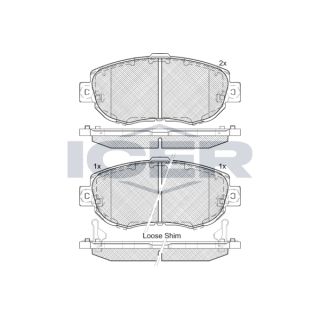 Stabdžių trinkelių rinkinys, diskinis stabdys ICER 182203