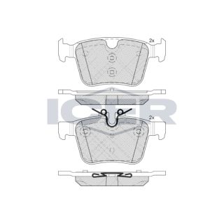 Stabdžių trinkelių rinkinys, diskinis stabdys ICER 182232