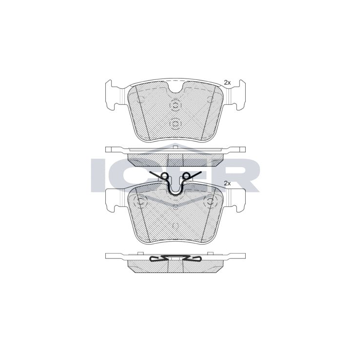 Stabdžių trinkelių rinkinys, diskinis stabdys ICER 182232