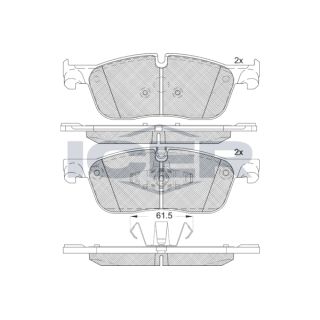 Stabdžių trinkelių rinkinys, diskinis stabdys ICER 182236