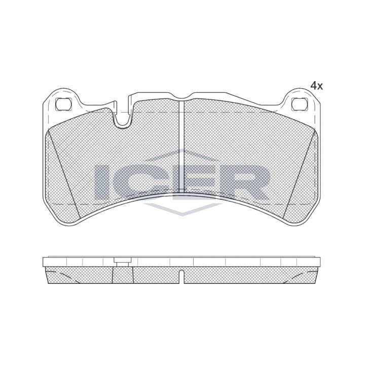 Stabdžių trinkelių rinkinys, diskinis stabdys ICER 182260
