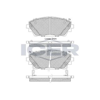 Stabdžių trinkelių rinkinys, diskinis stabdys ICER 182364