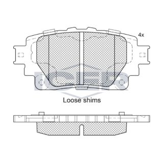 Stabdžių trinkelių rinkinys, diskinis stabdys ICER 182376