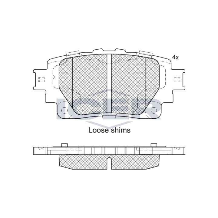 Stabdžių trinkelių rinkinys, diskinis stabdys ICER 182376