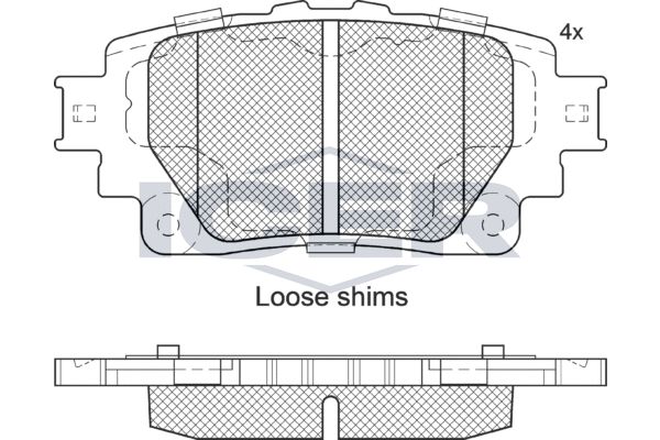 Stabdžių trinkelių rinkinys, diskinis stabdys ICER 182376
