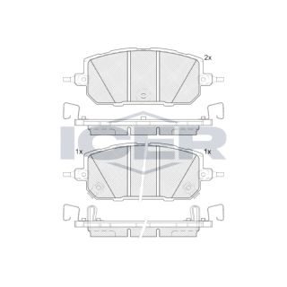 Stabdžių trinkelių rinkinys, diskinis stabdys ICER 182433