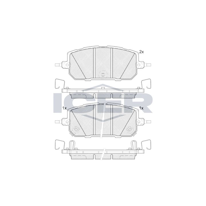 Stabdžių trinkelių rinkinys, diskinis stabdys ICER 182433