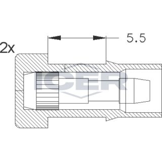 įspėjimo kontaktas, stabdžių trinkelių susidėvėjimas ICER 610045 E C