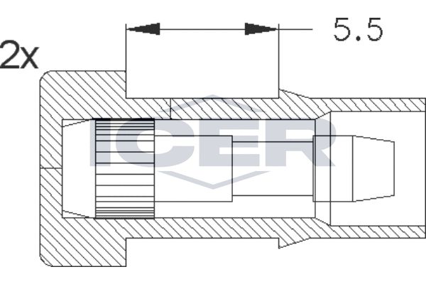 įspėjimo kontaktas, stabdžių trinkelių susidėvėjimas ICER 610045 E C