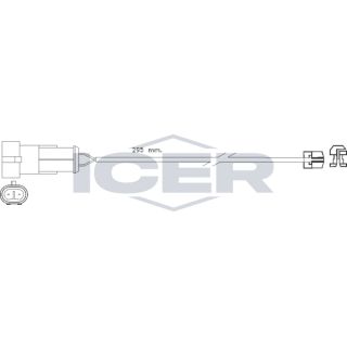 įspėjimo kontaktas, stabdžių trinkelių susidėvėjimas ICER 610256 E C