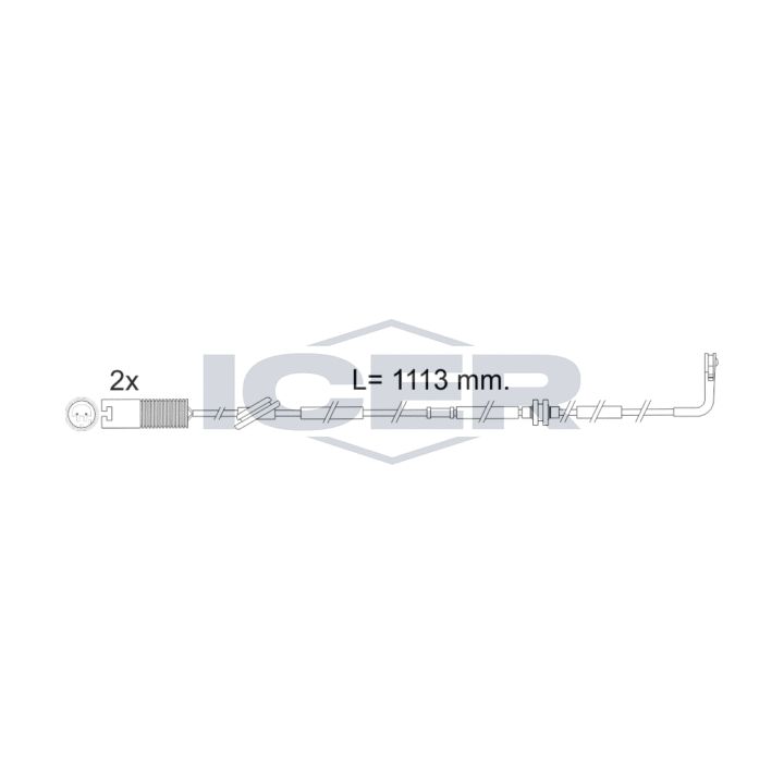 įspėjimo kontaktas, stabdžių trinkelių susidėvėjimas ICER 610299 E C