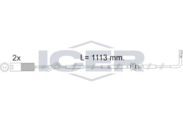 įspėjimo kontaktas, stabdžių trinkelių susidėvėjimas ICER 610299 E C