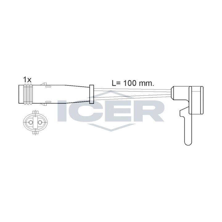 įspėjimo kontaktas, stabdžių trinkelių susidėvėjimas ICER 610323 E C