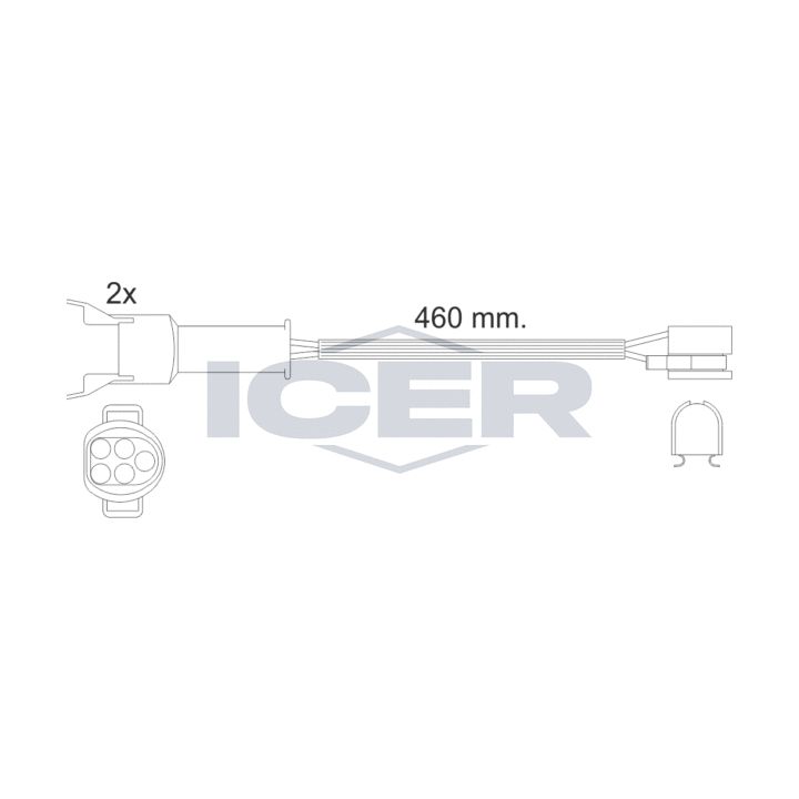 įspėjimo kontaktas, stabdžių trinkelių susidėvėjimas ICER 610456 E C