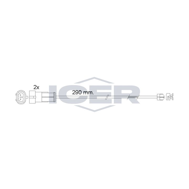 įspėjimo kontaktas, stabdžių trinkelių susidėvėjimas ICER 610468 E C