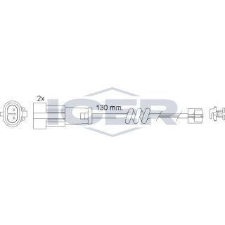 įspėjimo kontaktas, stabdžių trinkelių susidėvėjimas ICER 610469 E C