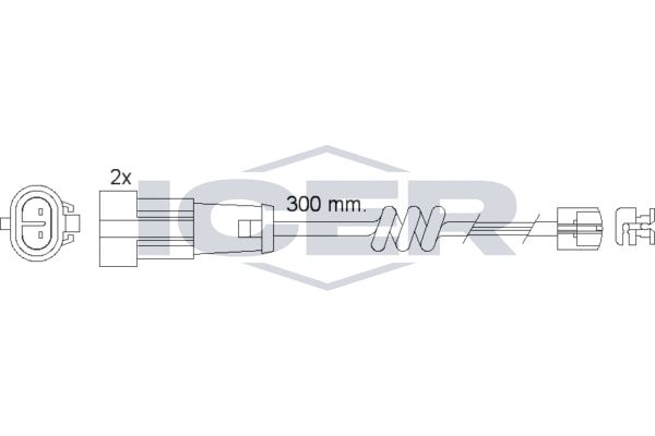 įspėjimo kontaktas, stabdžių trinkelių susidėvėjimas ICER 610470 E C