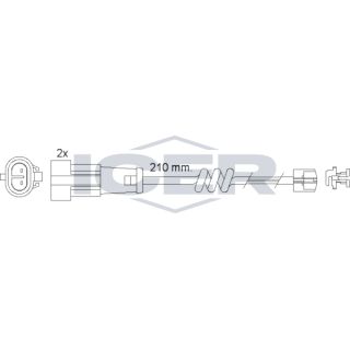 įspėjimo kontaktas, stabdžių trinkelių susidėvėjimas ICER 610471 E C