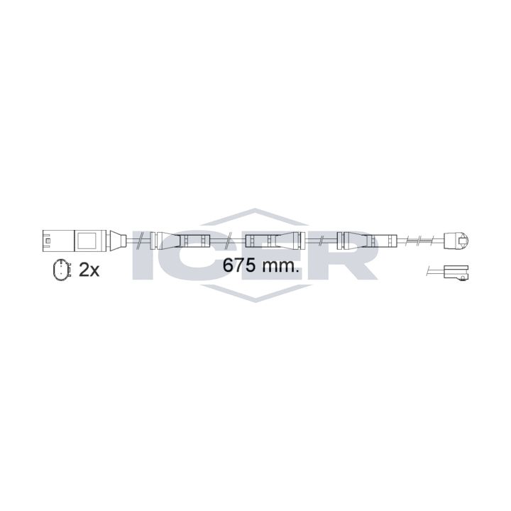 įspėjimo kontaktas, stabdžių trinkelių susidėvėjimas ICER 610561 E C