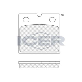Stabdžių trinkelių rinkinys, stovėjimo stabdys ICER 182361
