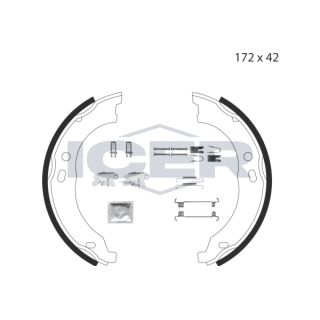 Stabdžių trinkelių komplektas, stovėjimo stabdis ICER 79PB4020 C