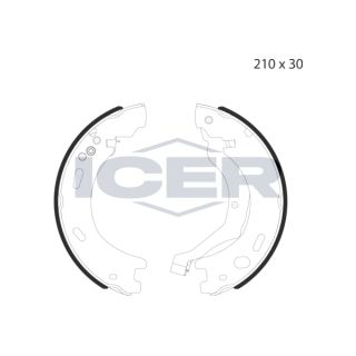 Stabdžių trinkelių komplektas, stovėjimo stabdis ICER 79PB4026 C