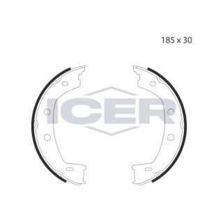 Stabdžių trinkelių komplektas, stovėjimo stabdis ICER 79PB4027 C